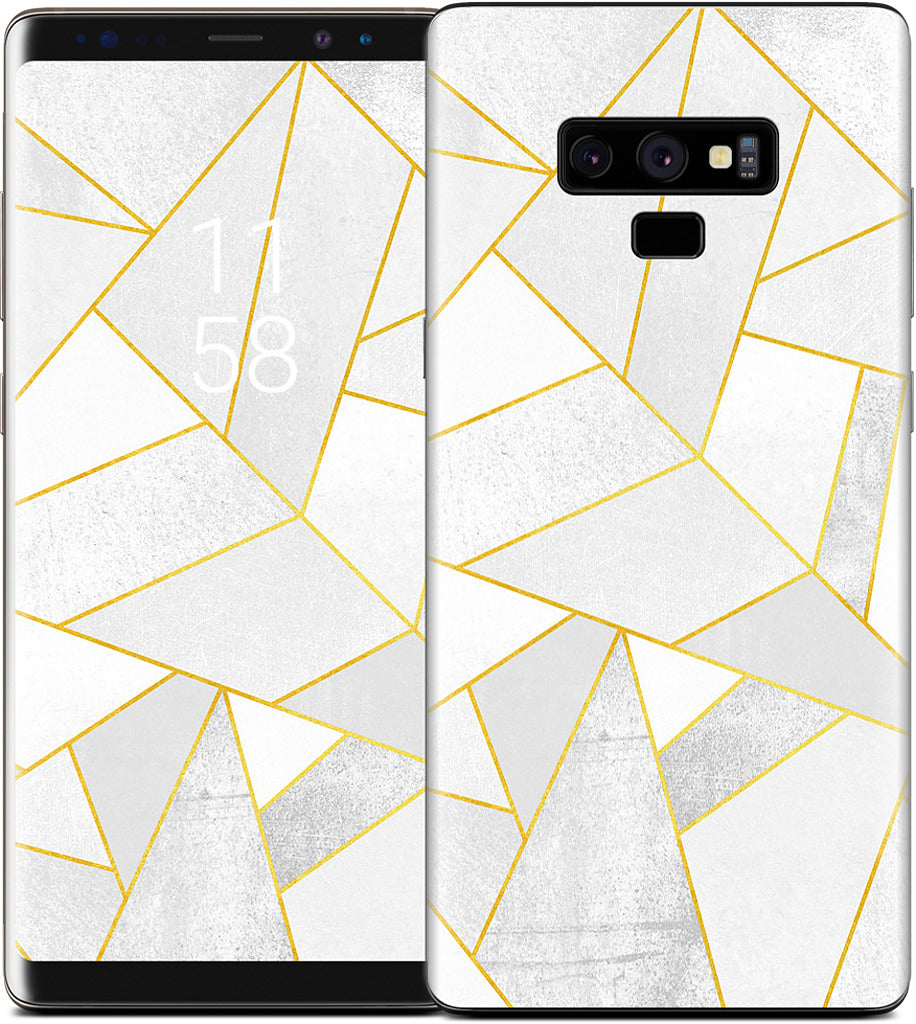 White Stone / Golden Lines Samsung Skin