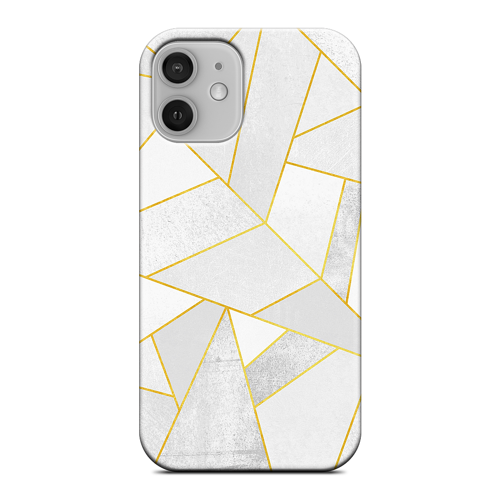 White Stone / Golden Lines iPhone Case