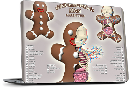 Gingerbread Man Dissected Dell Laptop Skin