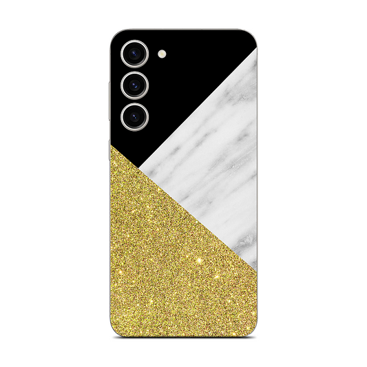 Gold and Real Italian Marble Collage Samsung Skin
