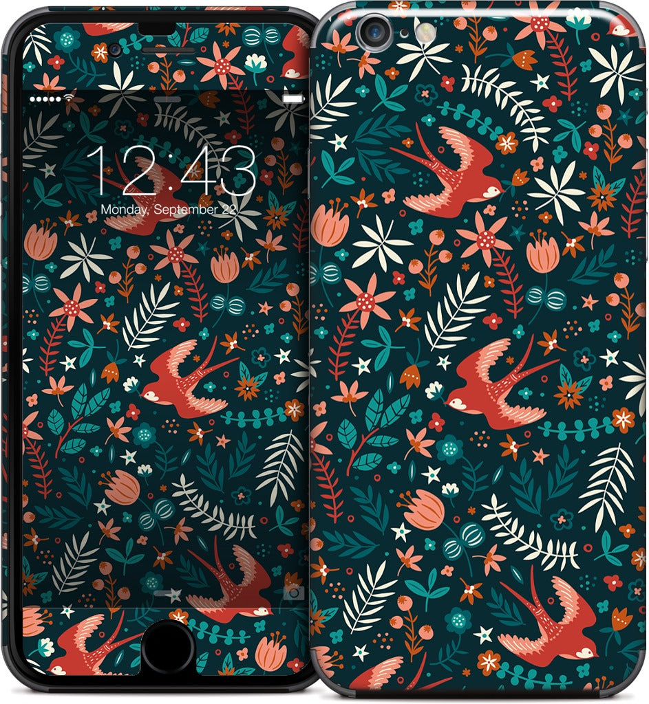 Flying Swallows iPhone Skin