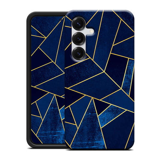 Blue Stone / Gold Lines Samsung Case