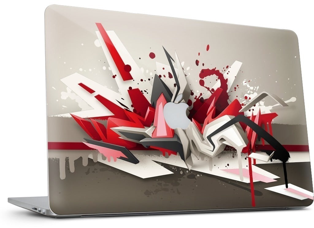 Red Metal MacBook Skin