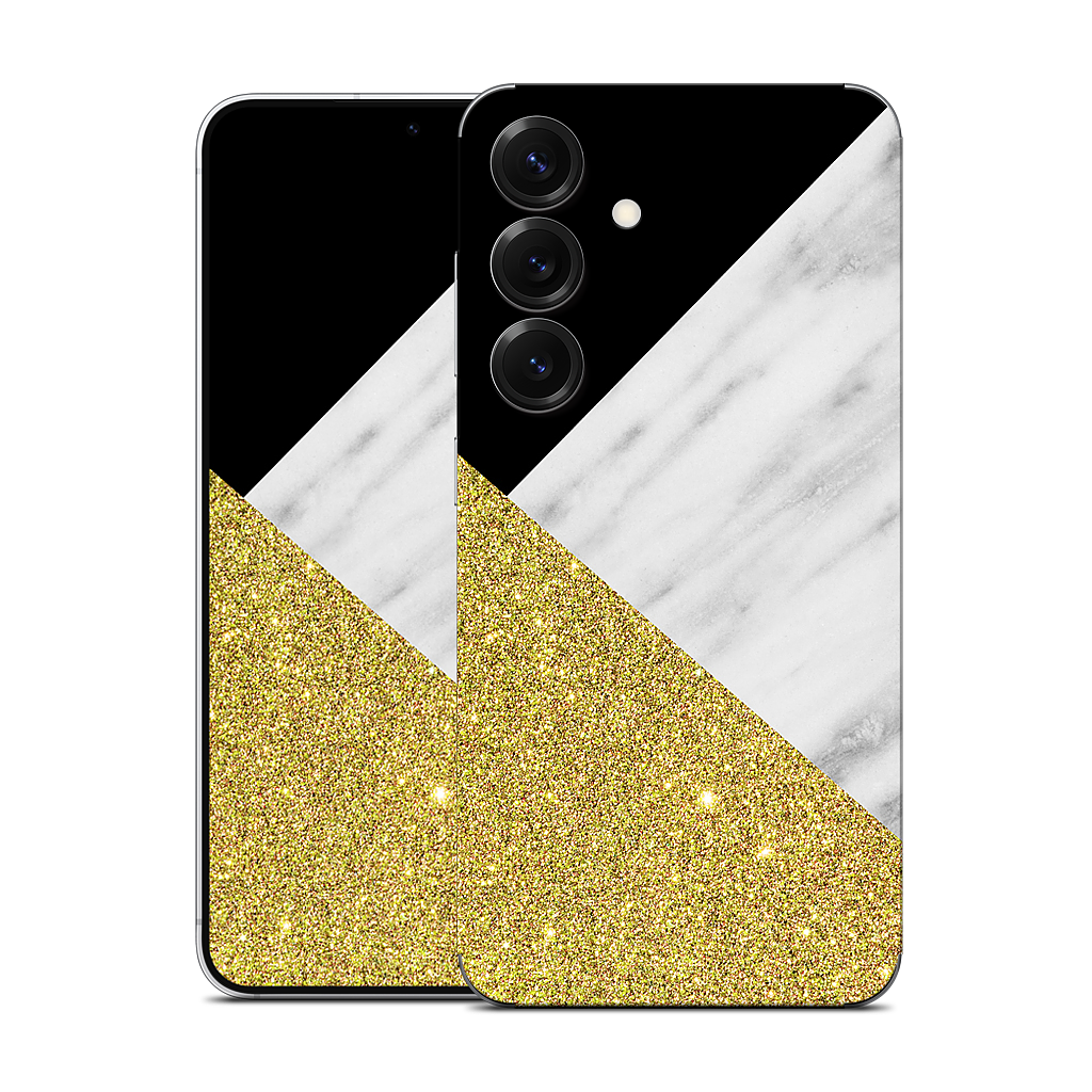 Gold and Real Italian Marble Collage Samsung Skin