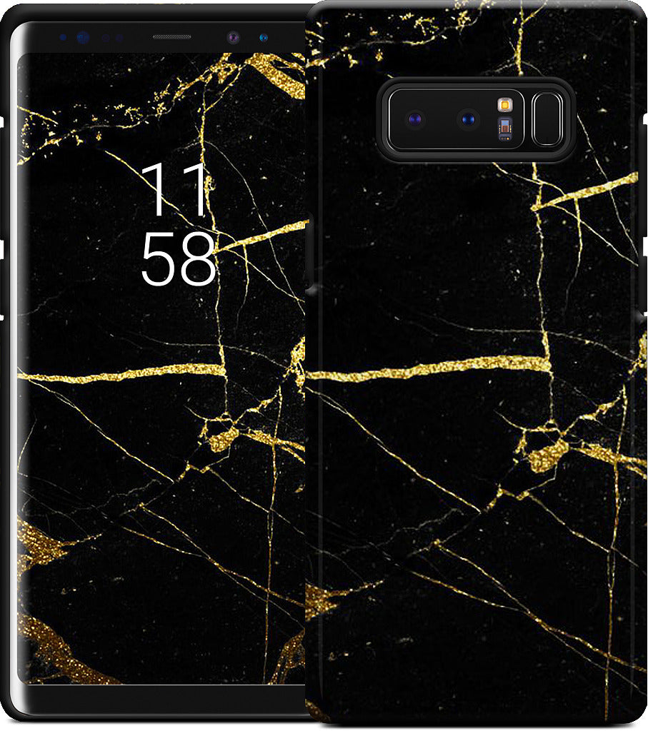 Black and Gold Marble Samsung Case