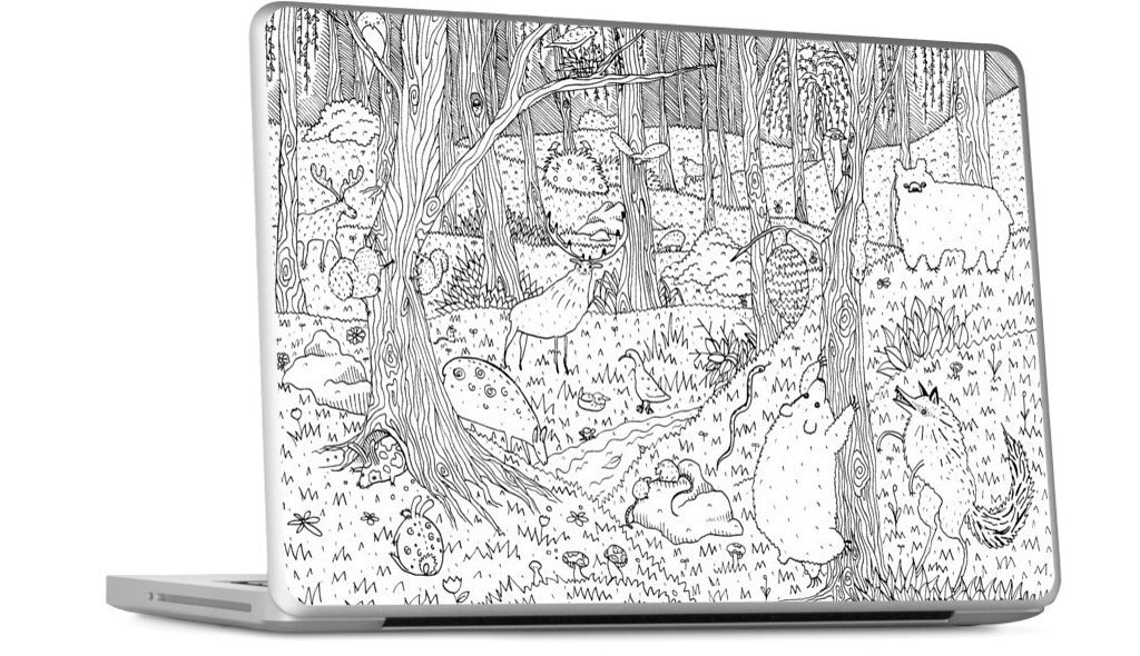 Diurnal Animals of the Forest MacBook Skin