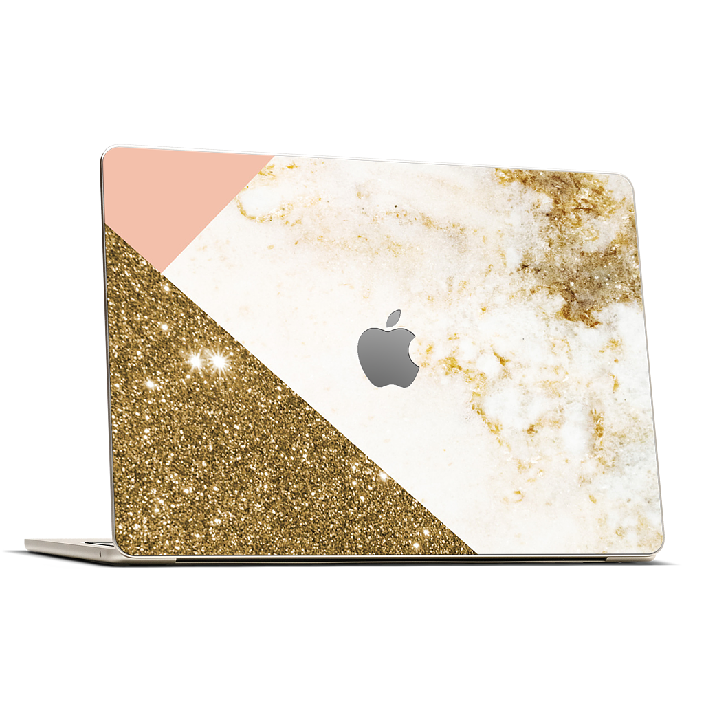 Gold Marble Collage  MacBook Skin
