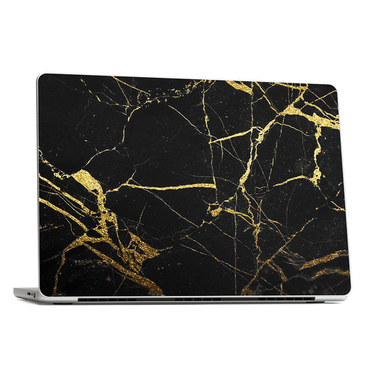 Black and Gold Marble MacBook Skin