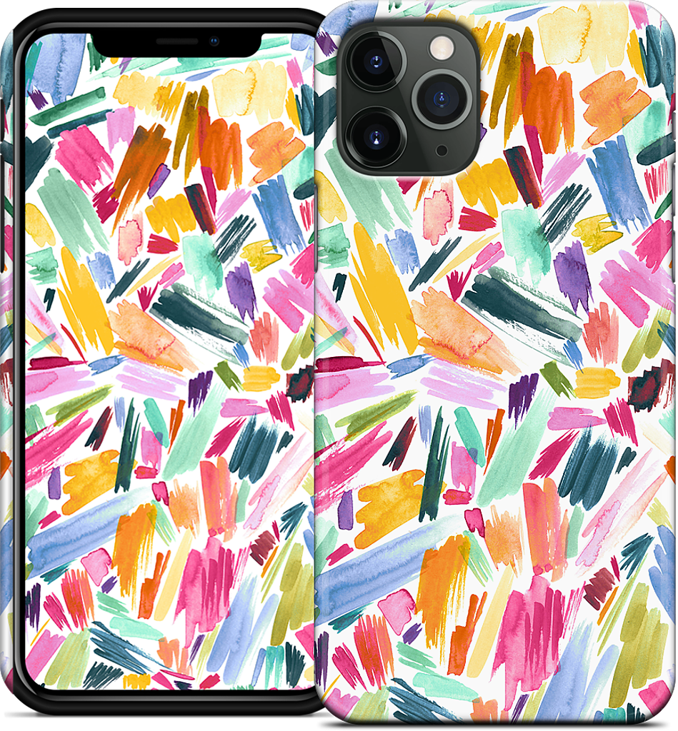 Colorful Abstract Strokes iPhone Case