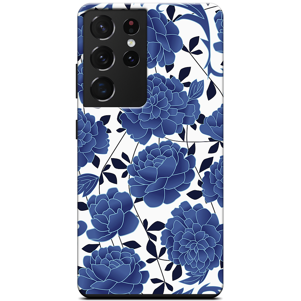 Blue flowers Samsung Case