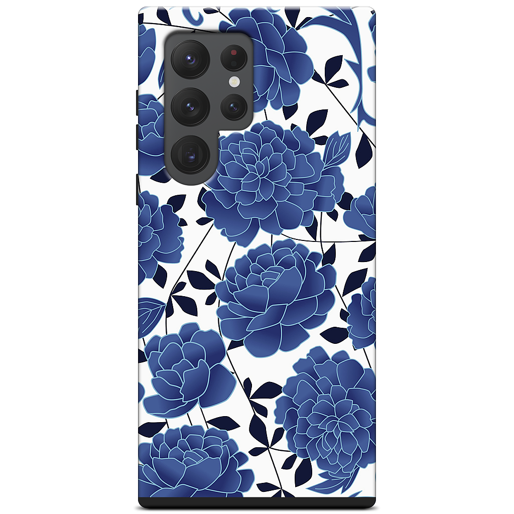 Blue flowers Samsung Case