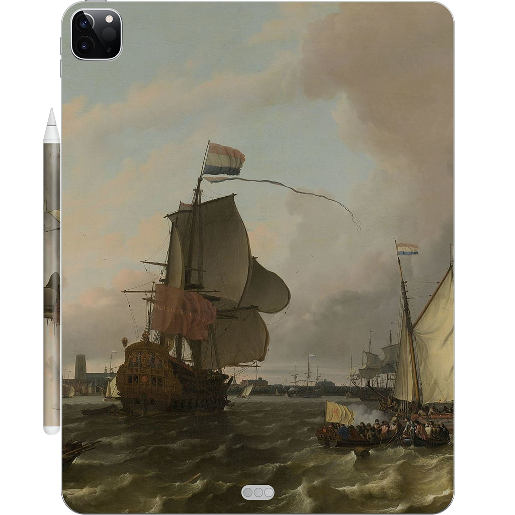 The Warship Brielle on the Maas Rotterdam iPad Skin
