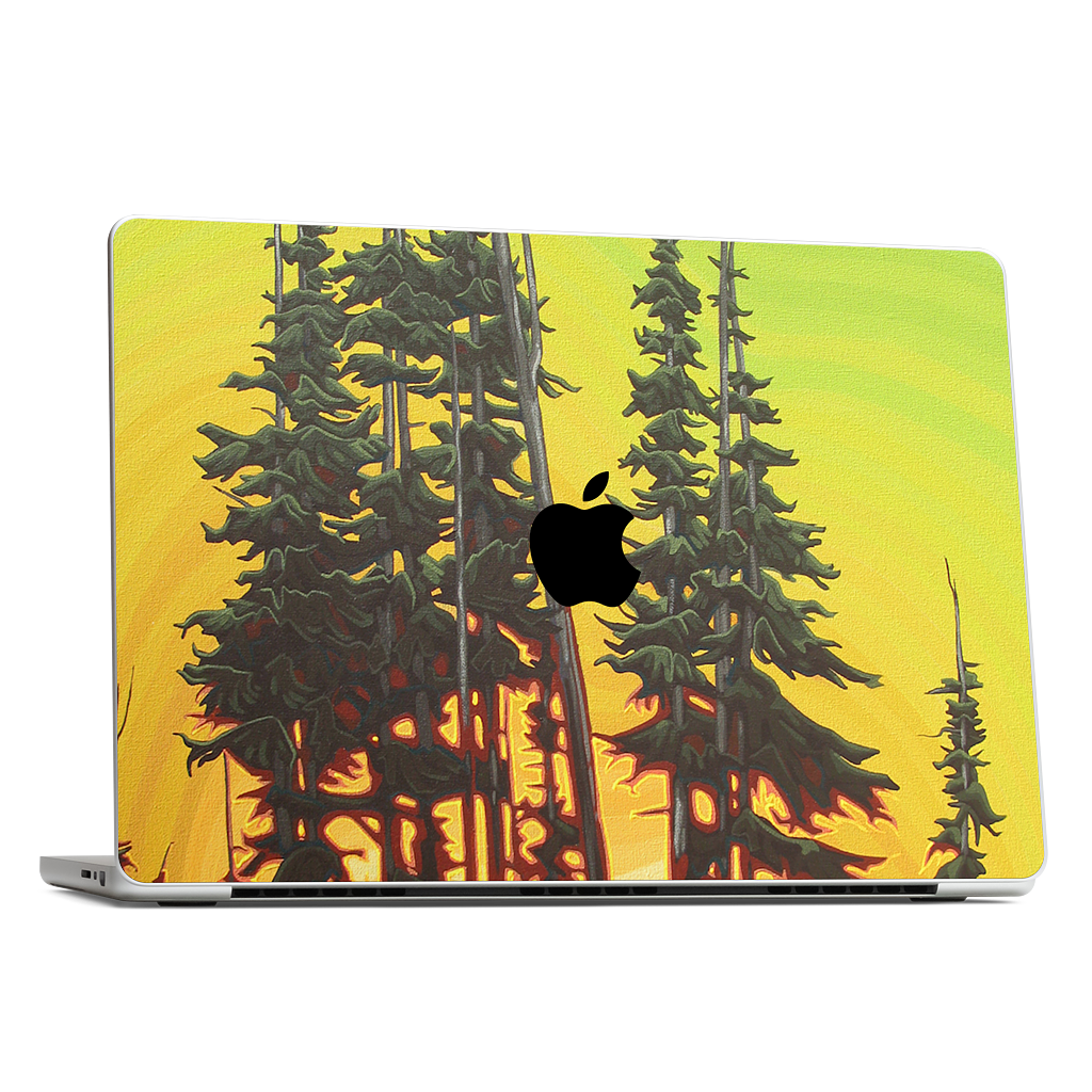 Green Skies At Night MacBook Skin