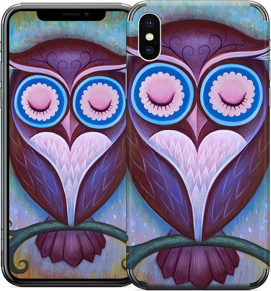 Sleepy Owl iPhone Skin