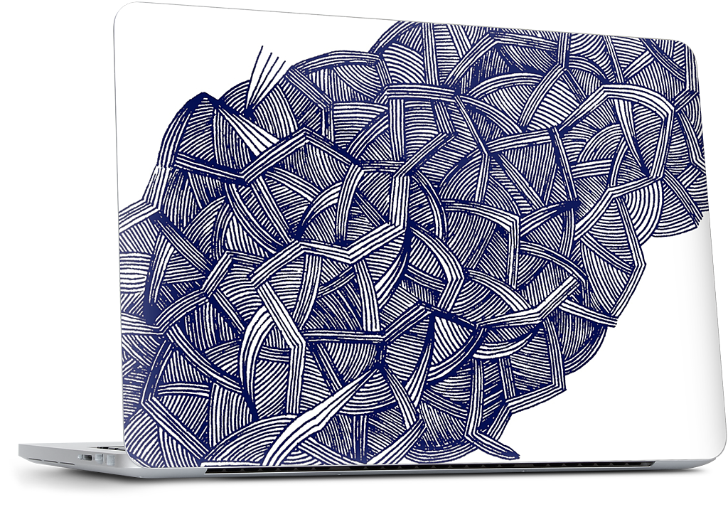 blue lines MacBook Skin