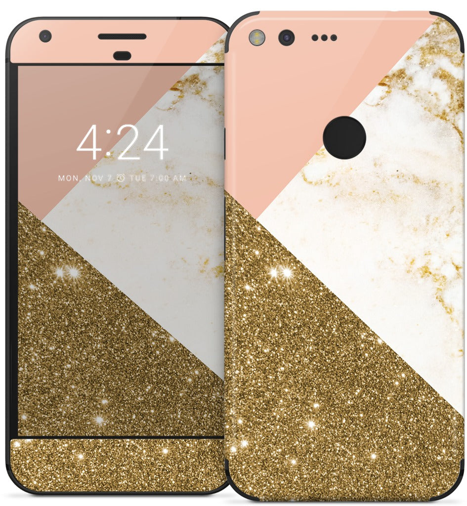 Gold Marble Collage  Google Phone