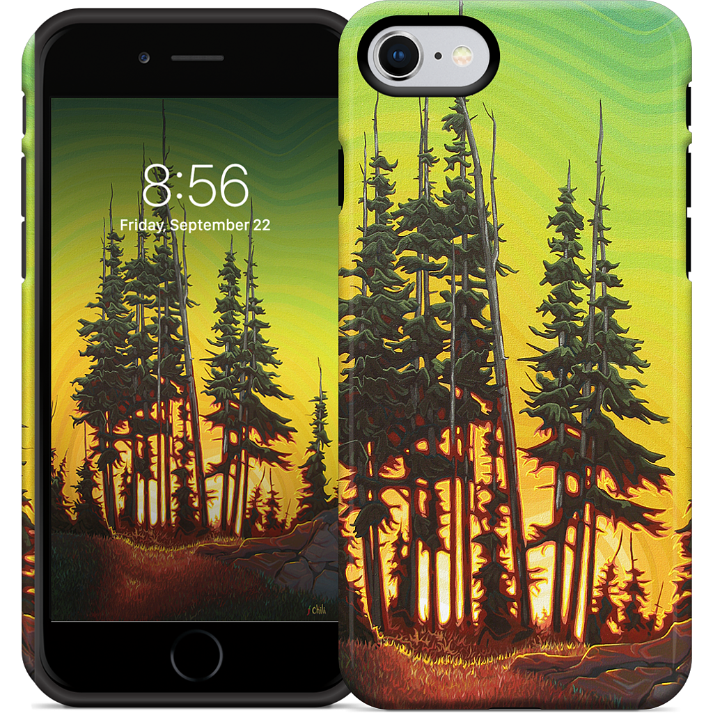 Green Skies At Night iPhone Case