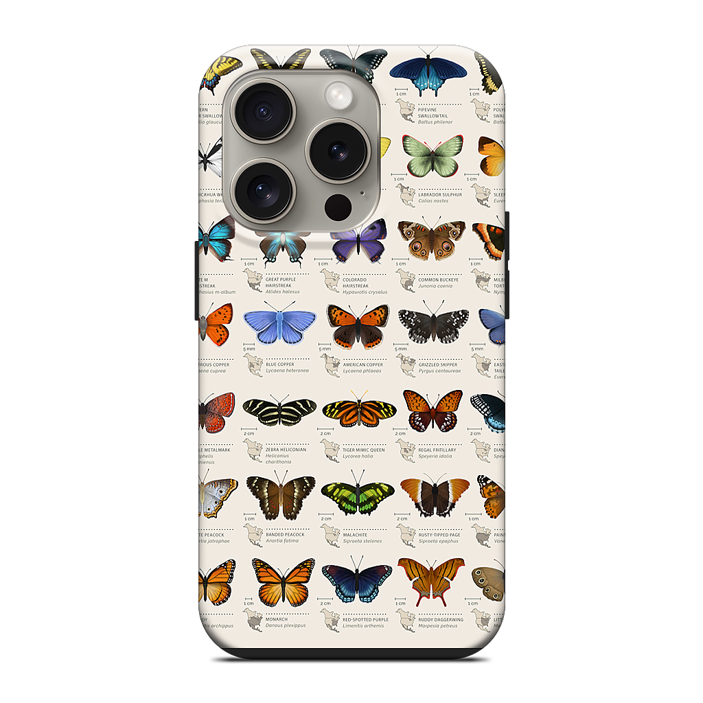 42 North American butterflies iPhone Case