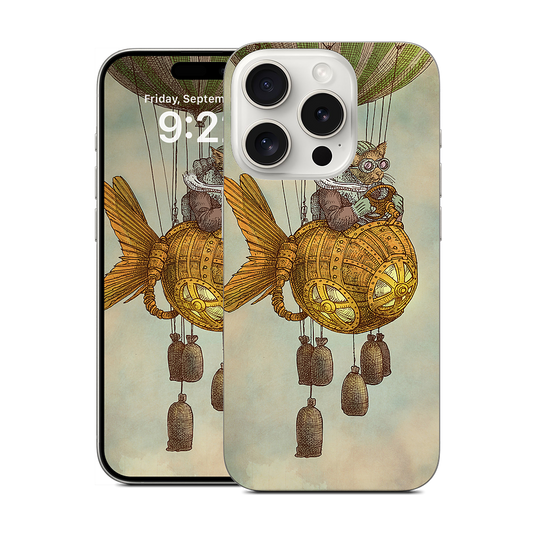 Around The World In A GoldfishFlyer iPhone Skin