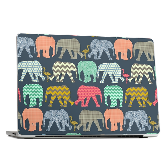 baby elephants and flamingos MacBook Skin