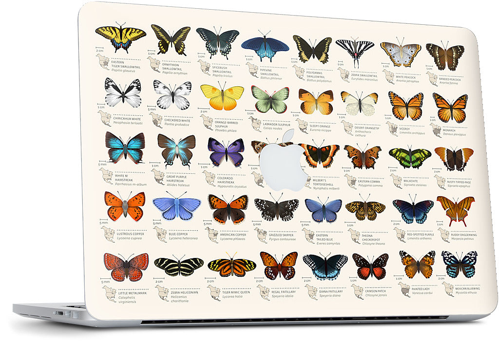 42 North American butterflies MacBook Skin