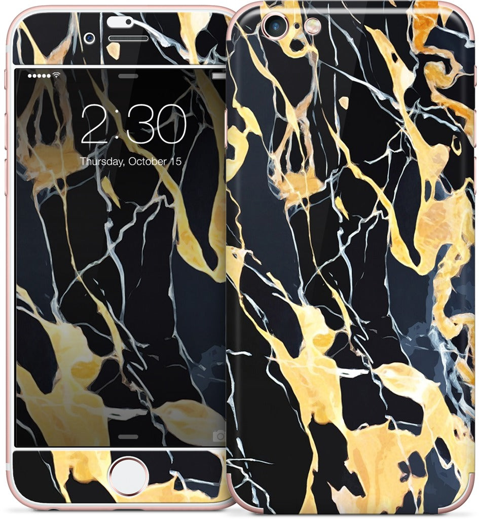 Black Marble iPhone Skin