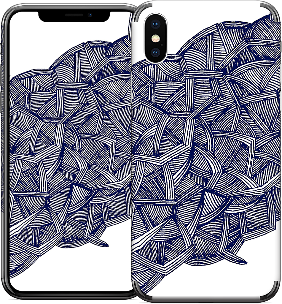 blue lines iPhone Skin