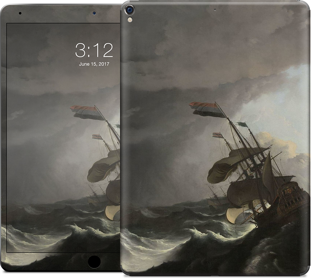 Warships During a Storm iPad Skin