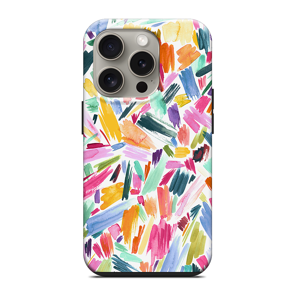 Colorful Abstract Strokes iPhone Case