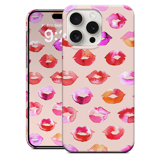 Sweet Coral Pink Lips iPhone Case