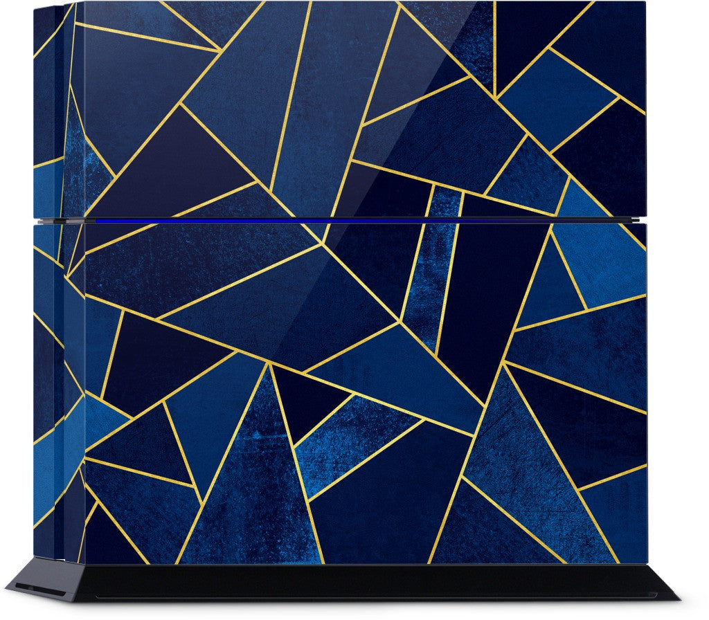 Blue Stone / Gold Lines PlayStation Skin
