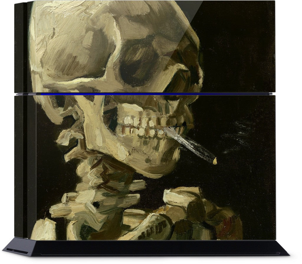 Skull of a Skeleton with Burning Cigarette PlayStation Skin