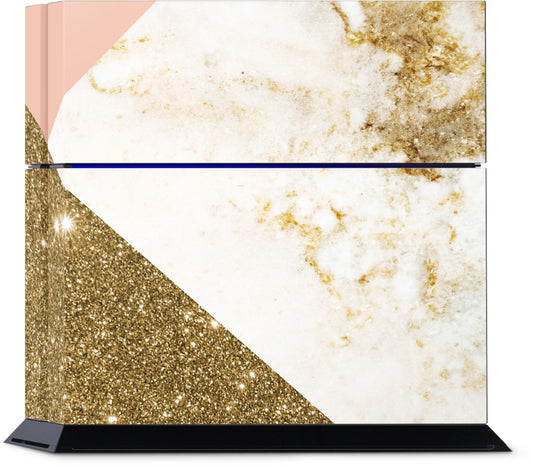 Gold Marble Collage  PlayStation Skin