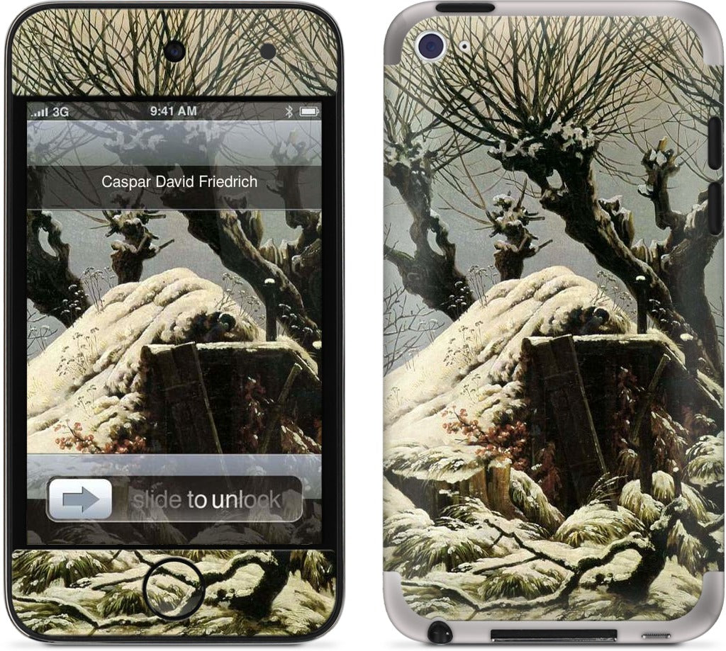 Snowy Cottage iPod Skin