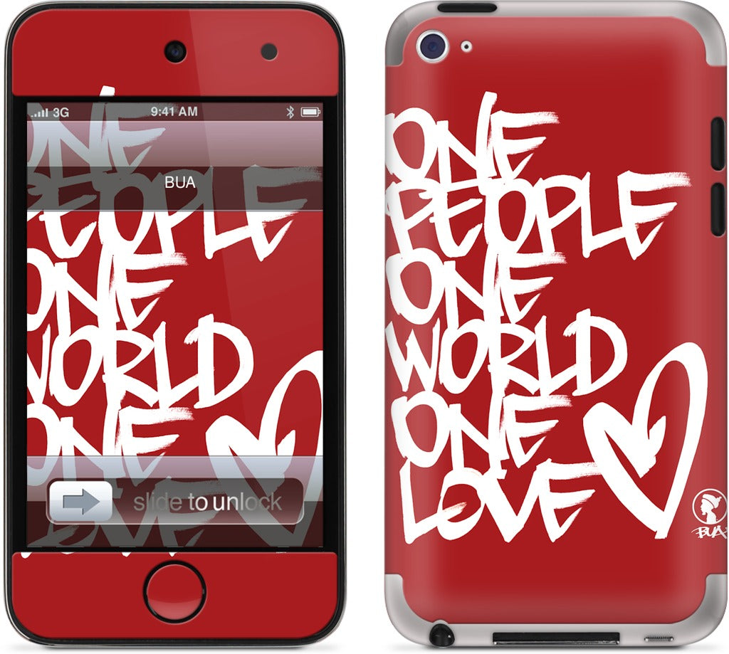 One People, One World, One Love iPod Skin