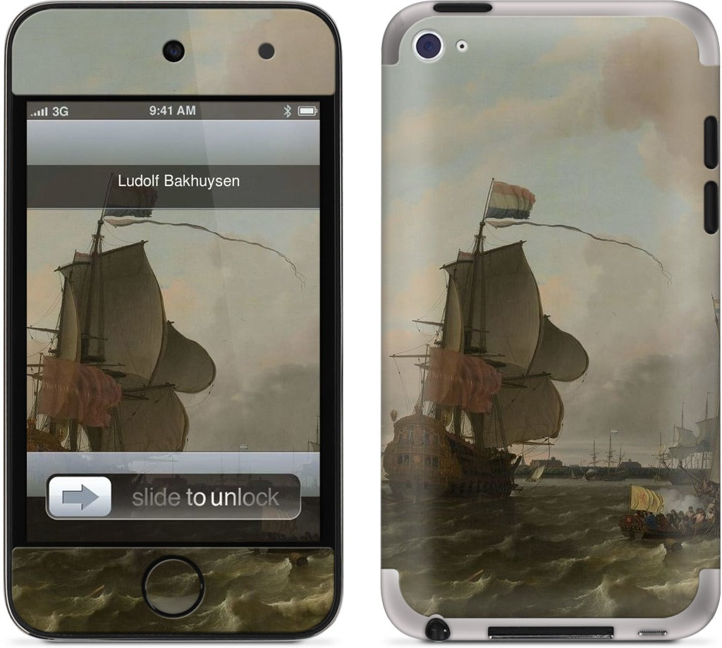 The Warship Brielle on the Maas Rotterdam iPod Skin
