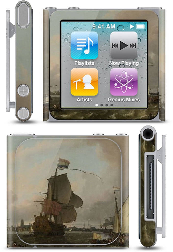 The Warship Brielle on the Maas Rotterdam iPod Skin