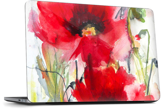 Red Poppies Dell Laptop Skin