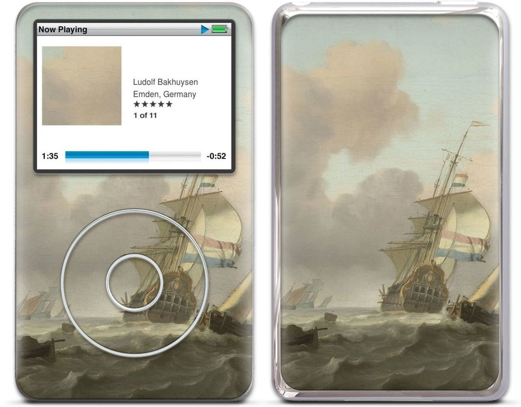 Ships in Choppy Sea iPod Skin