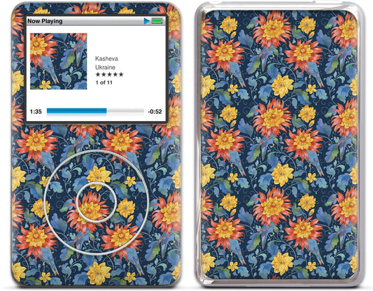Blue Bird Pattern iPod Skin