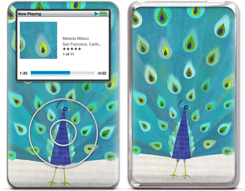 Patterned Peacock iPod Skin