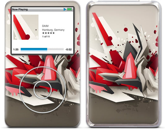 Red Metal iPod Skin