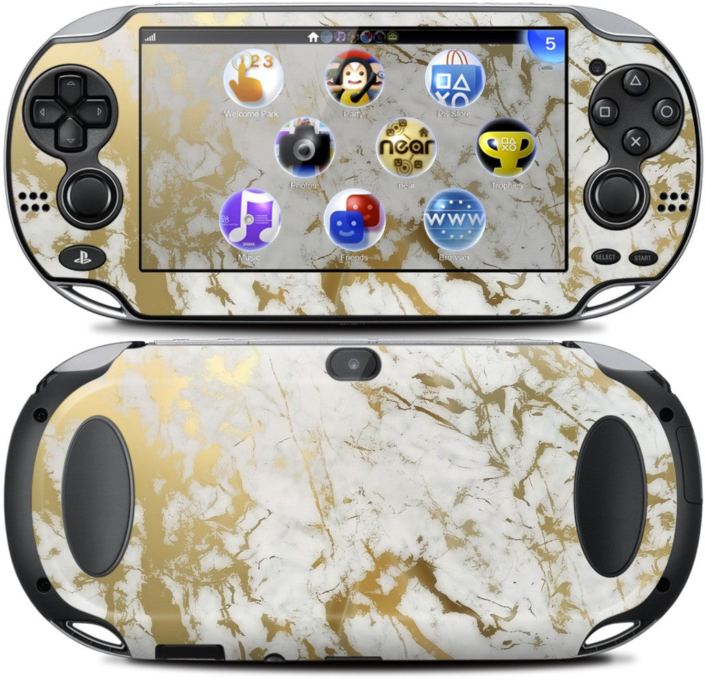 Gold Marble PlayStation Skin
