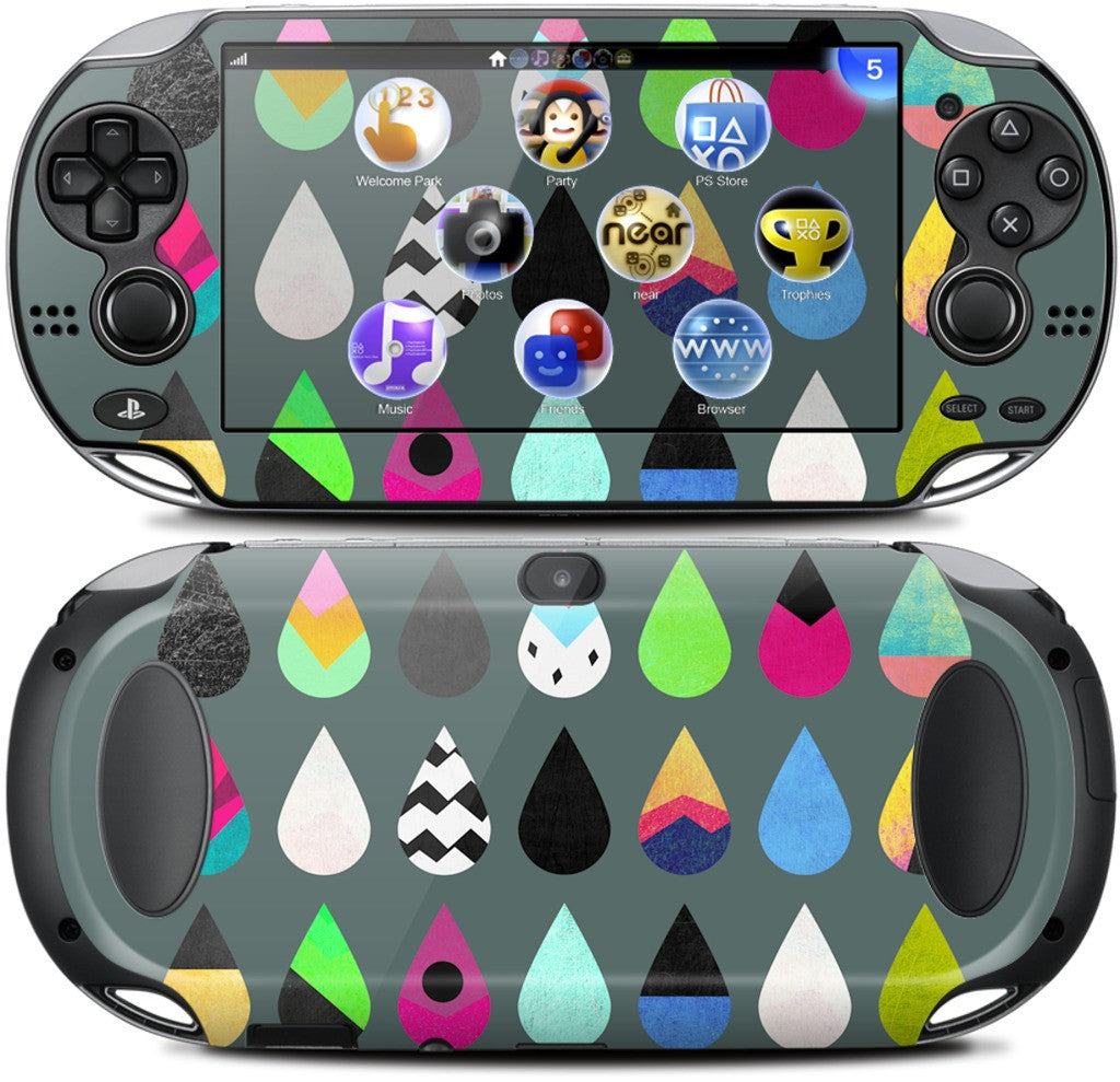 Colorful Rain PlayStation Skin
