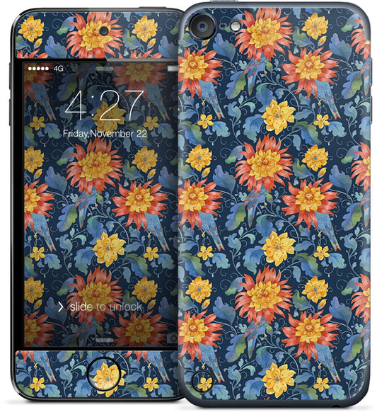 Blue Bird Pattern iPod Skin