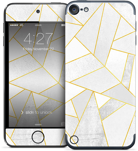 White Stone / Golden Lines iPod Skin