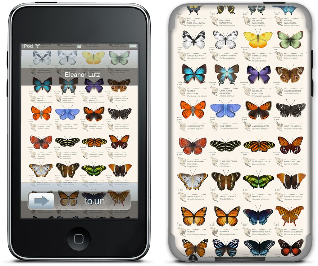 42 North American butterflies iPod Skin
