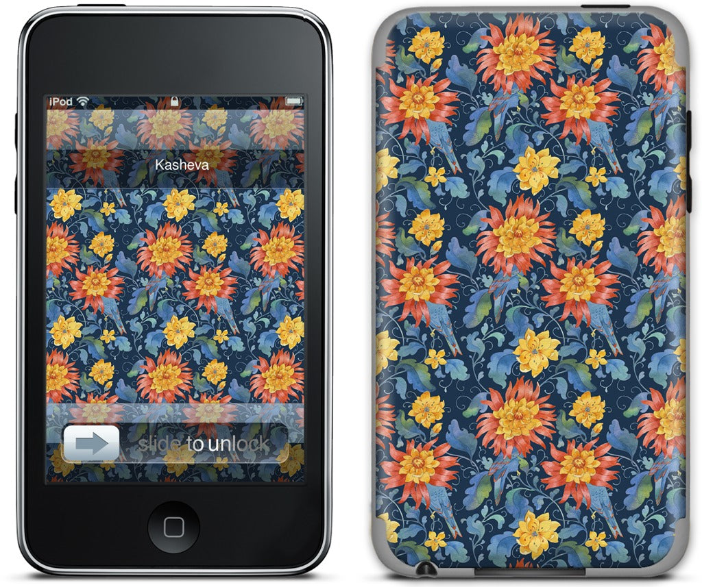 Blue Bird Pattern iPod Skin