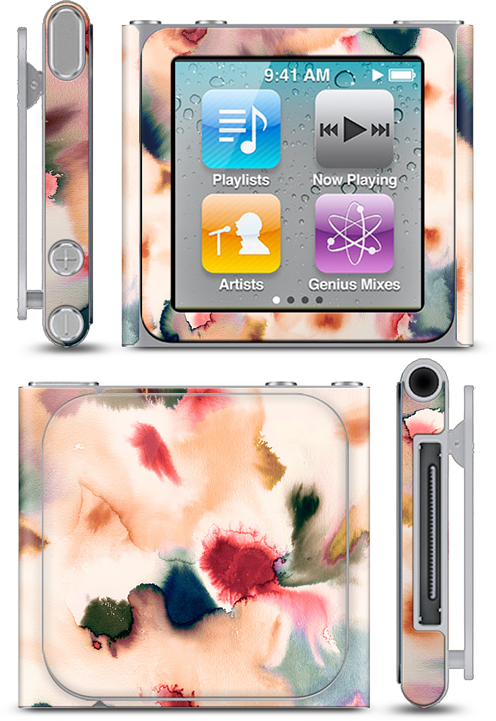 Abstract Watercolor (Mineral) iPod Skin