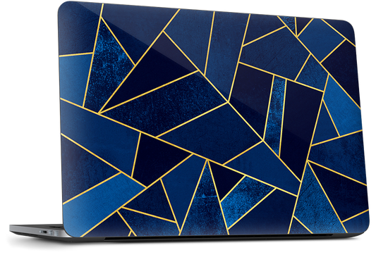 Blue Stone / Gold Lines Dell Laptop Skin